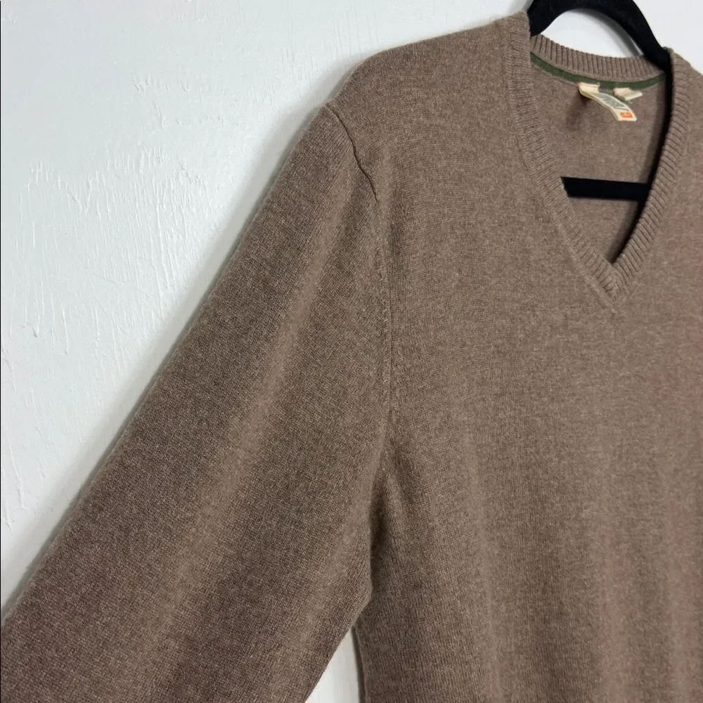 Cullen C/89MEN Brown 100% Cashmere V-Neck Sweater Men’s Size L
